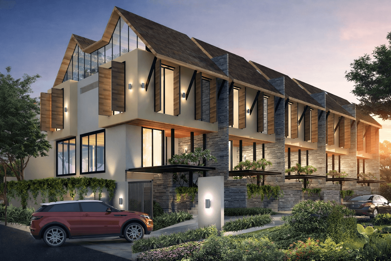 Residence in Bangka, Kemang — A Modern Tropical Row House for Urban Living